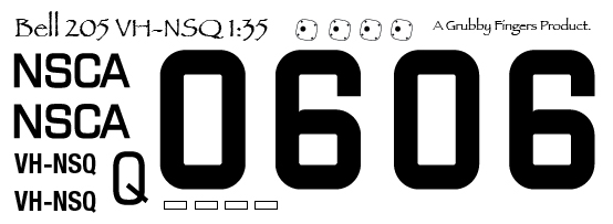 1/35 Bell 205 VH-NSQ NSCA Decals