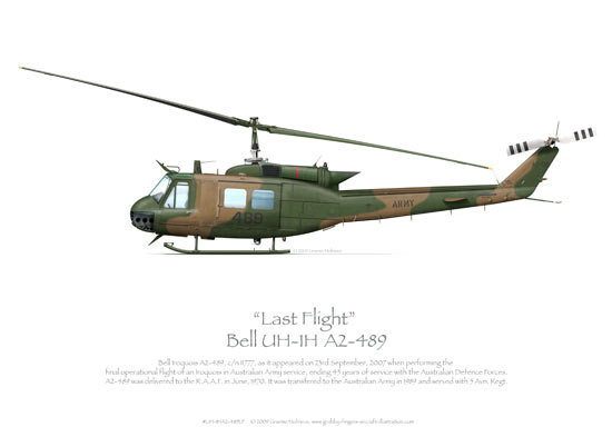 Bell UH-1H Iroquios A2-489 Last Flight